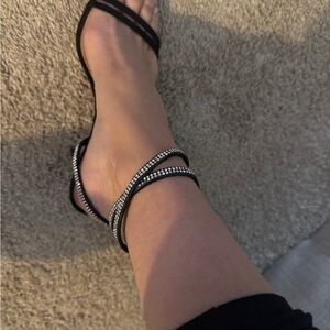 Schutz Black Strappy Women's Sandals